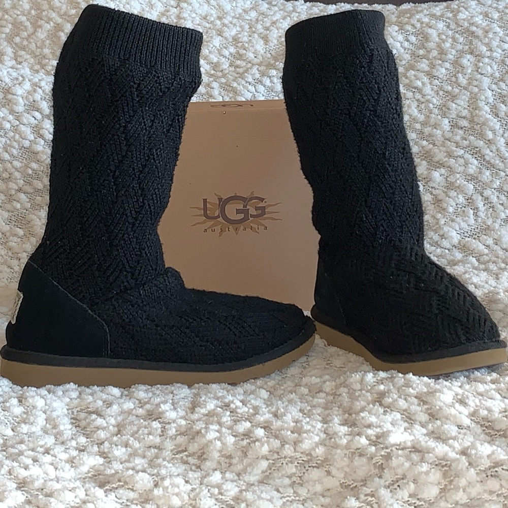 Black Knit Ugg Boots